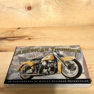 🔰 American Thunder by Running Press Harley-Davidson Postcard Book. Vintage